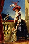 Labille-Guiard, Adelaide Portrait of Louise Elisabeth of France with her son oil painting on canvas